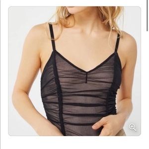 Urban Outfitters black mesh thong bodysuit medium